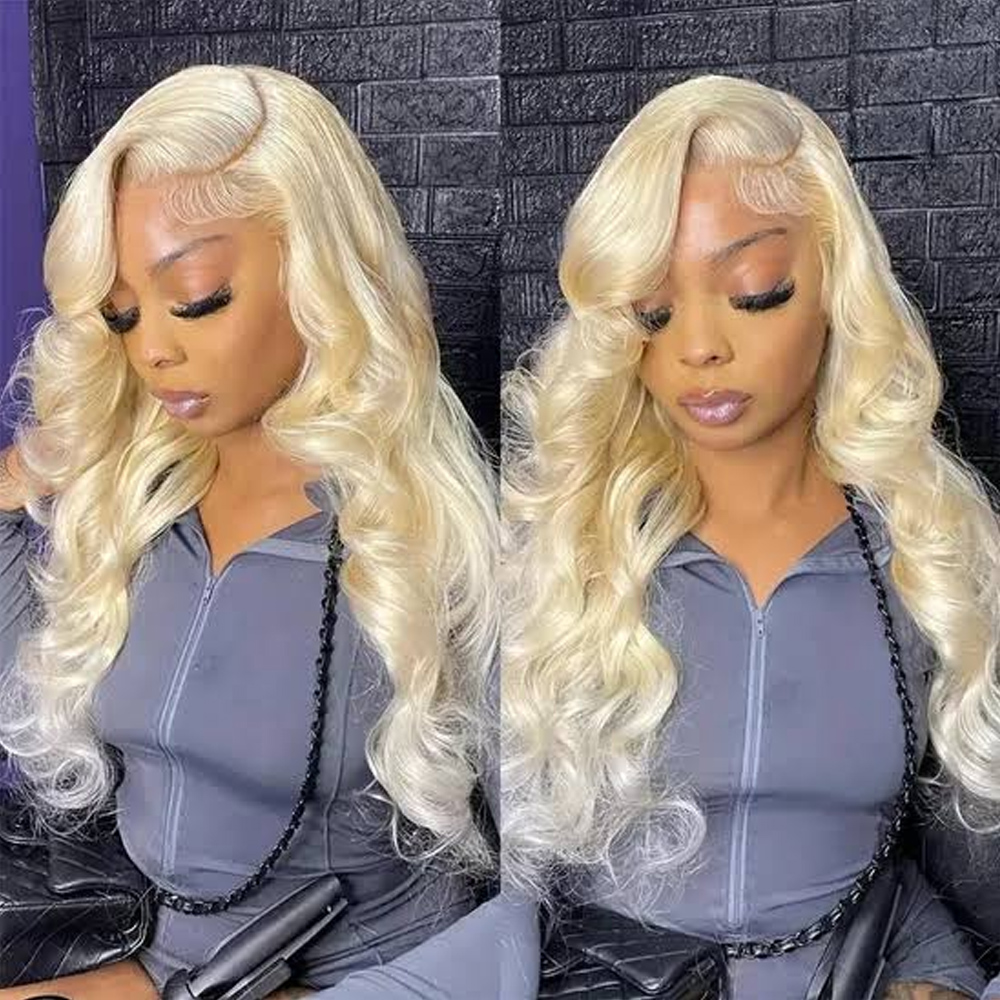 613 Blonde Body Wave Lace Front Wig - 613ハニーブロンドカラー 13x6透明HDレースフロントウィッグ 30～40インチ ボディウェーブ人毛ウィッグ ブラジリアンプレプラッキング ベビーヘア付き