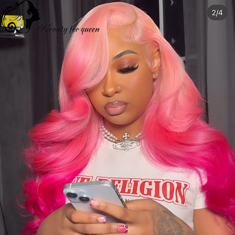 613 Blonde Body Wave Lace Front Wig - レースフロントロングストレート人毛ウィッグ 13x6 ブラジリアンカラーレースウィッグ パステルピンクオンブレ ボディウェーブ 613ブロンド