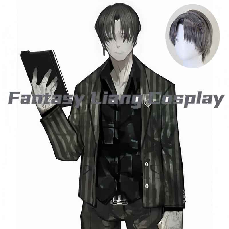 Lace Front Wigs - アニメリンバスカンパニーバージルコスプレウィッグ男性女性用ハロウィンカーニバルパーティードレスアップコミコン