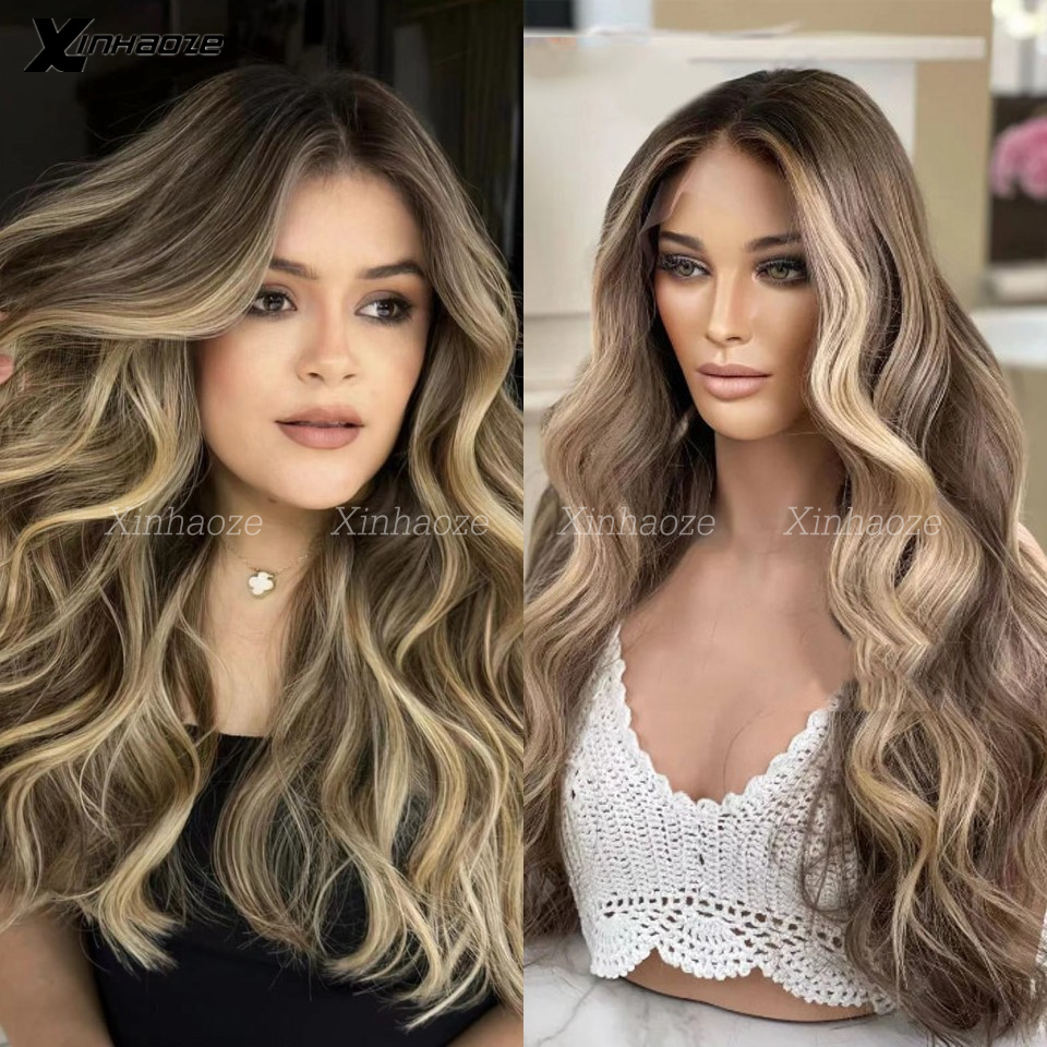 613 Blonde Body Wave Lace Front Wig - ハイライト透明 13 × 4 1​​3 ×