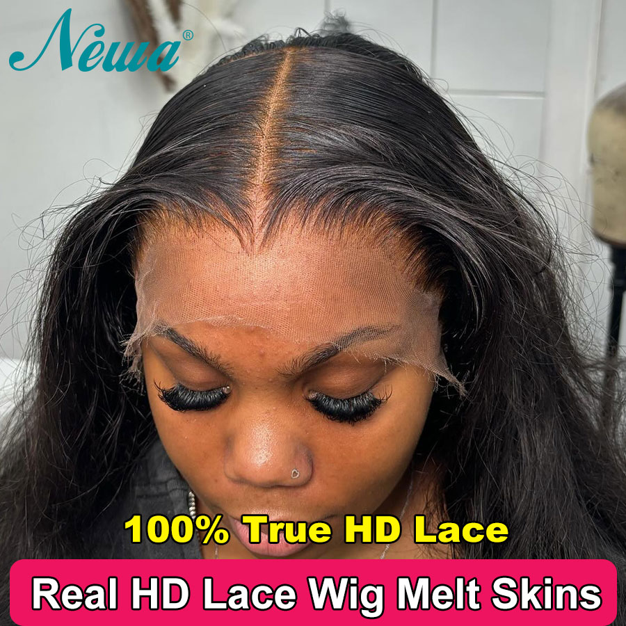 Hd Lace Frontal Wig Human Hair Pre Plucked - 女性用ナチュラルレースフロントウィッグ,滑らかなブラジルの髪,3Dドームキャップ,超フィット,HD,13x6