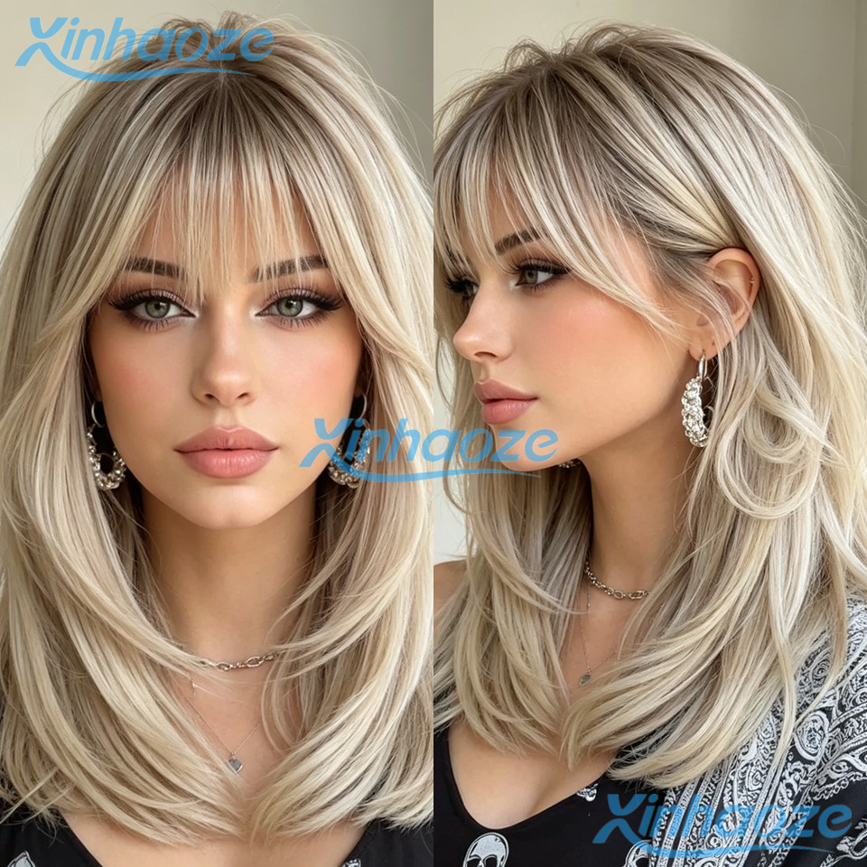 613 Blonde Body Wave Lace Front Wig - フリンジ付き人毛プラチナブロンドショートブラジリアン13x4レースフロントウィッグプレプラッキング済み4x4レースクロージャーウィッグ前髪付き # 613個作成しました