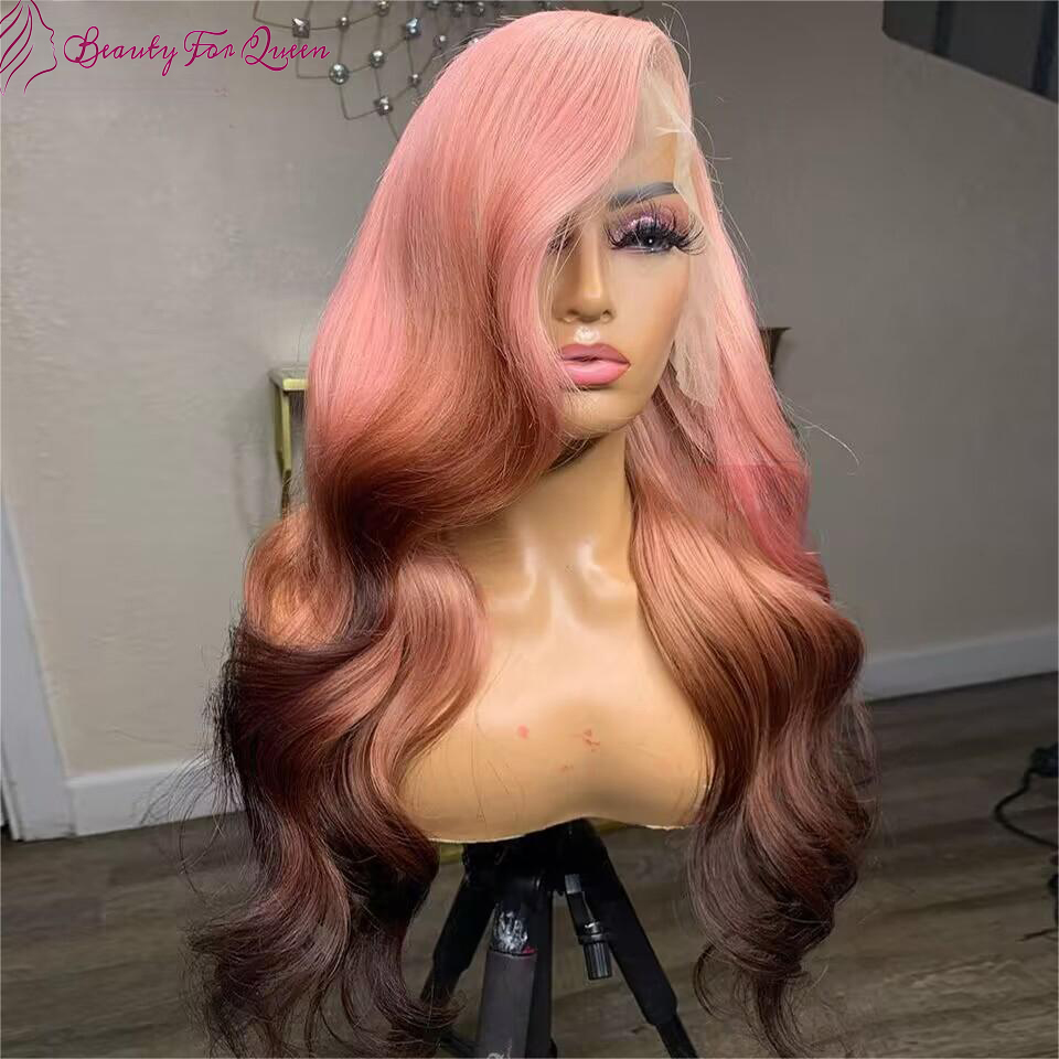 Glueless Wear And Go Human Hair Wig - 目立たないHDレースフロントのロングウェーブウィッグ。人毛を使用し、すぐに着用できるコスプレ用ウィッグ。カラー付きで、接着剤不要。光沢感のあるエクステンション。