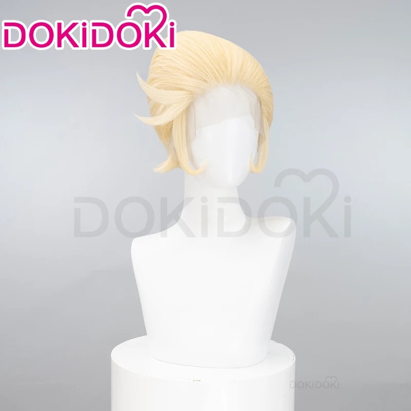 Lace Front Wigs - c'3,f\6;h'在庫あり フロントレースウィッグ アニメコスプレ DokiDoki メンズ ショートブロンドヘア