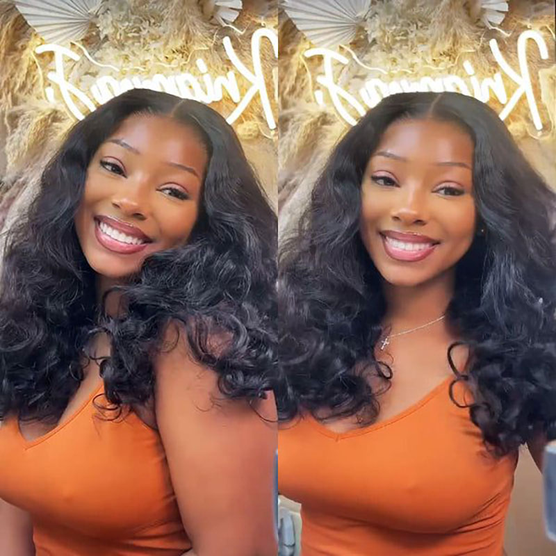 Isee-女性のための海の波のかつら、帽子とgo、接着剤なし - Glueless Wear And Go Human Hair Wig のレビューと価格