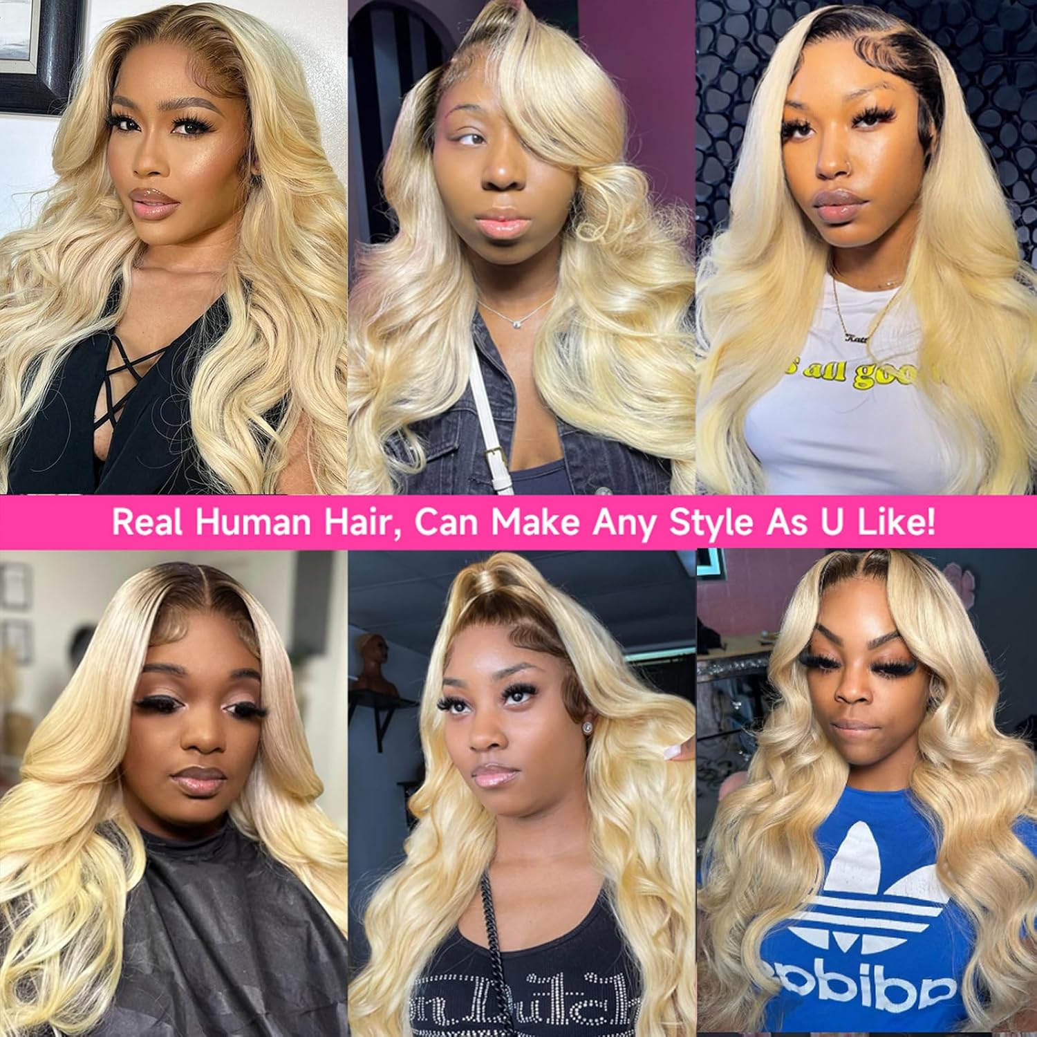 1B 613 ボディウェーブ人毛ウィッグ 13x6 HDレー - 613 Blonde Body Wave Lace Front Wig のレビューと価格