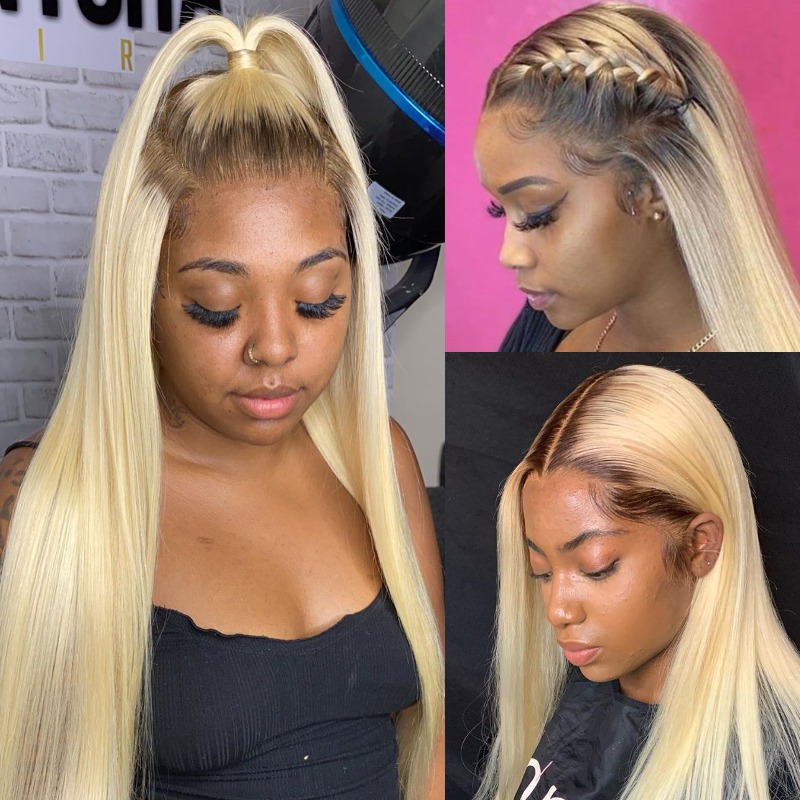 1B 613 ボディウェーブ人毛ウィッグ 13x6 HDレー - 613 Blonde Body Wave Lace Front Wig のレビューと価格