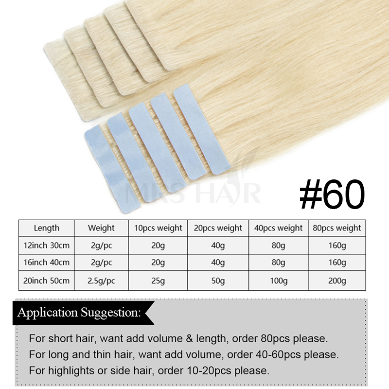 エクステンションの見えないテープ、人間の髪の毛のインジェクシ - Invisible Tape In Extensions Real Hair のレビューと価格