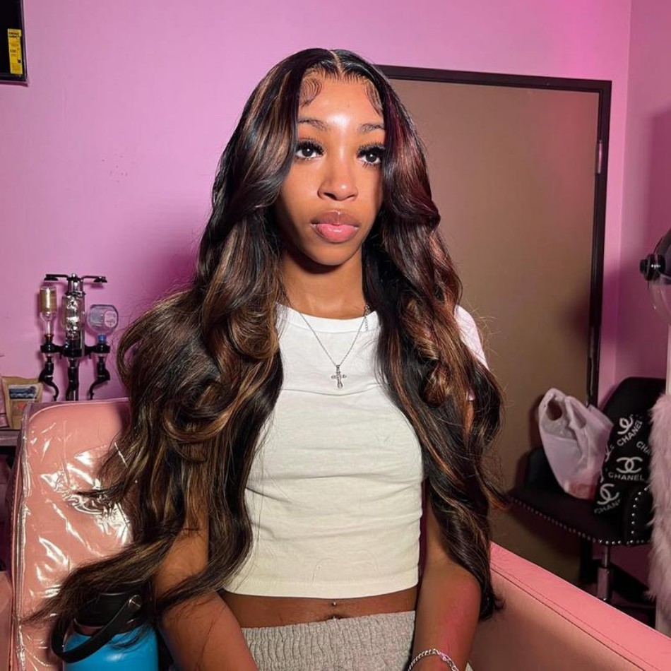 P1B30 ハイライトオンブレボディウェーブ人毛ウィッグ 1 - Hd Lace Frontal Wig Human Hair Pre Plucked のレビューと価格