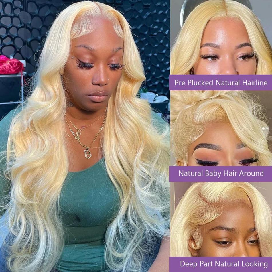 13x6 13x4ブロンド613ボディウェーブHDレースフロ - 613 Blonde Body Wave Lace Front Wig のレビューと価格