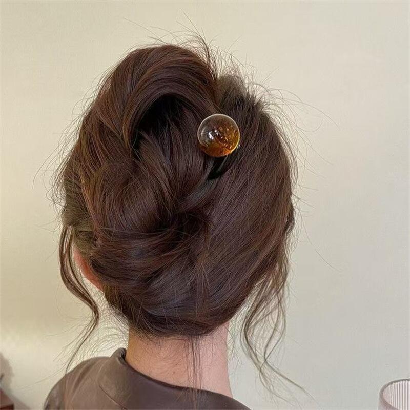 ファッションカラーパール U 字型ヘアスティックヘアピンヘア - Hair Bundles のレビューと価格