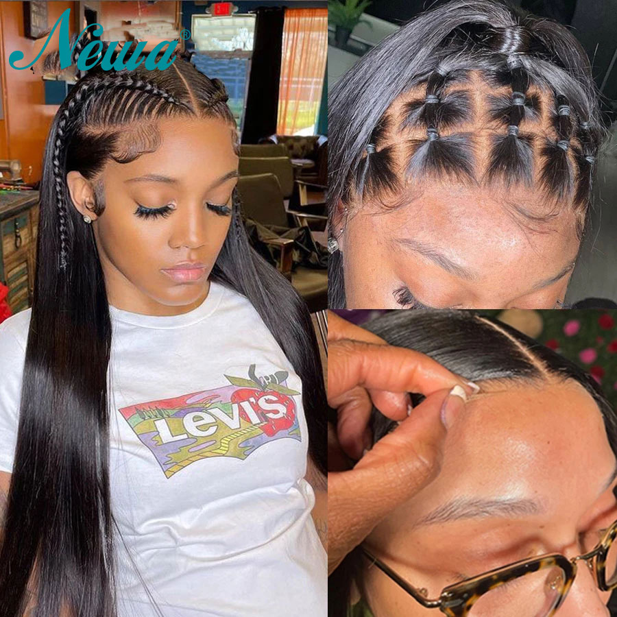 女性用ナチュラルレースフロントウィッグ,滑らかなブラジルの髪 - Hd Lace Frontal Wig Human Hair Pre Plucked のレビューと価格