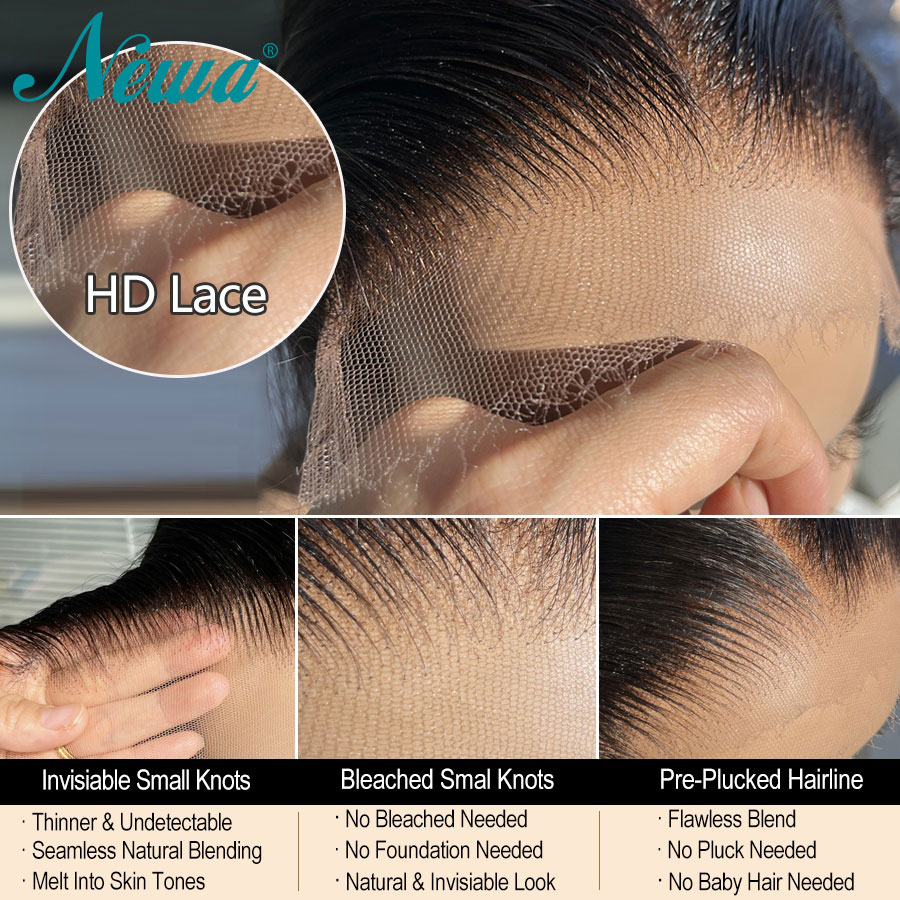 女性用ナチュラルレースフロントウィッグ,滑らかなブラジルの髪 - Hd Lace Frontal Wig Human Hair Pre Plucked のレビューと価格