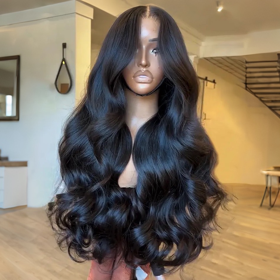 250密度 30～40インチ ルーズウェーブ ブラックカラー - Synthetic Wigs のレビューと価格