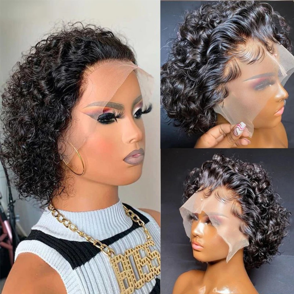 ピクシーカットウィッグ人毛13x4レースフロントウィッグショ - Short Pixie Cut Wig Human Hair Cheap のレビューと価格