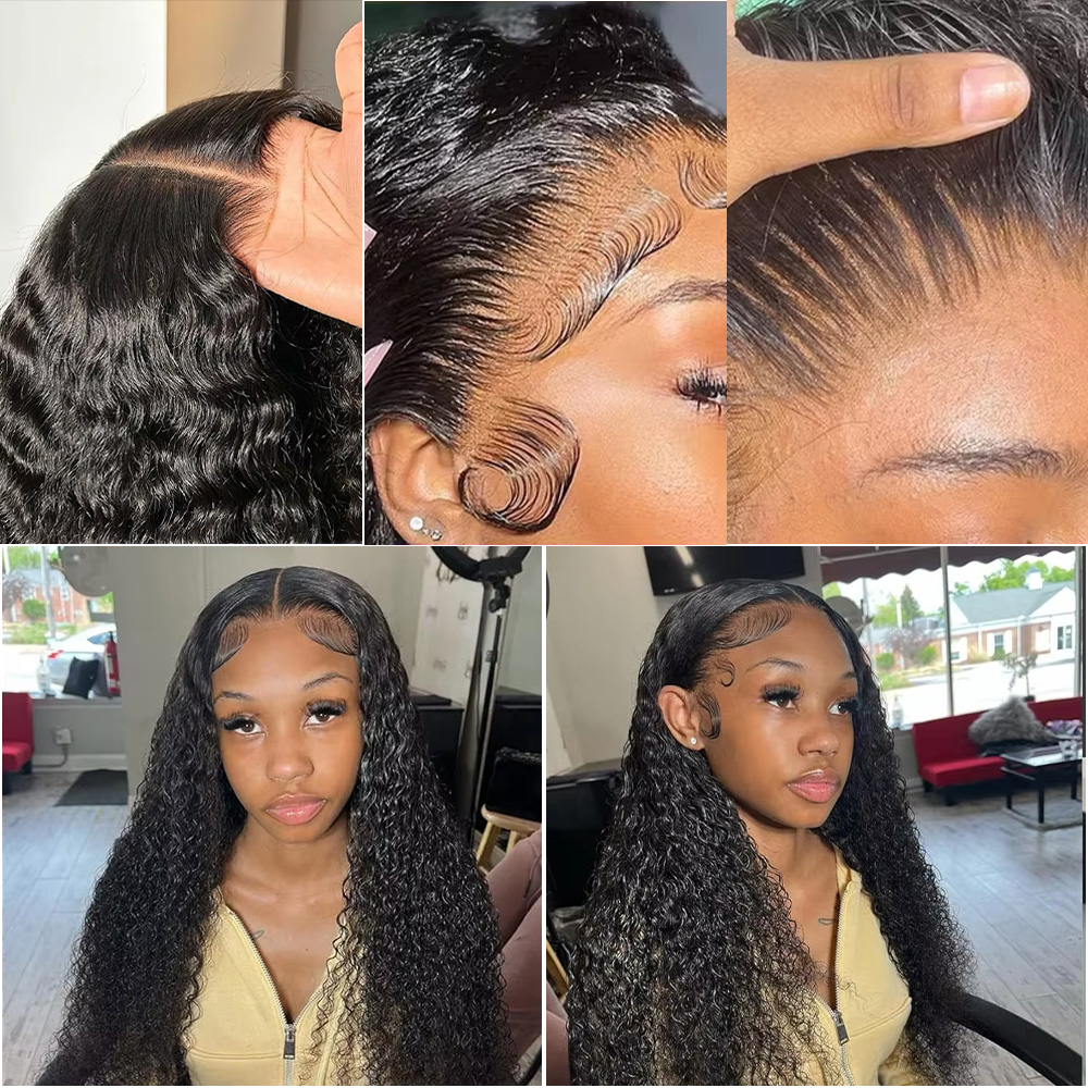 28インチ、46インチのディープウェーブ、7x6 360フル - Hd Lace Frontal Wig Human Hair Pre Plucked のレビューと価格
