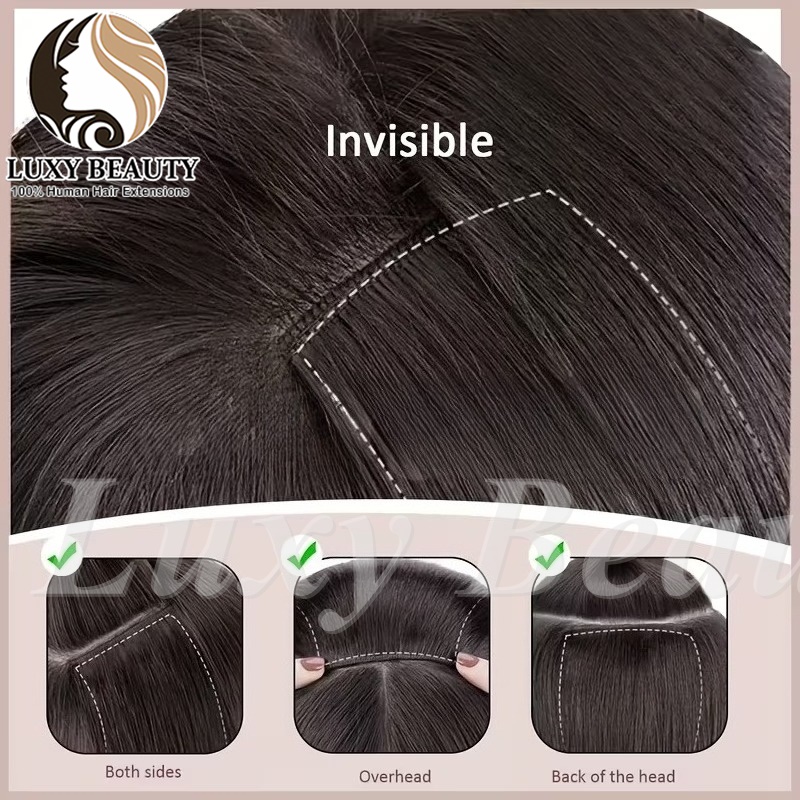 5ピース ショートクリップインヘアエクステンション 本物の人 - Seamless Clip In Hair Extensions Human Hair のレビューと価格