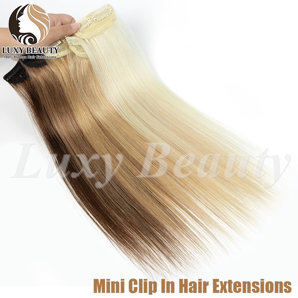 5ピース ショートクリップインヘアエクステンション 本物の人 - Seamless Clip In Hair Extensions Human Hair のレビューと価格