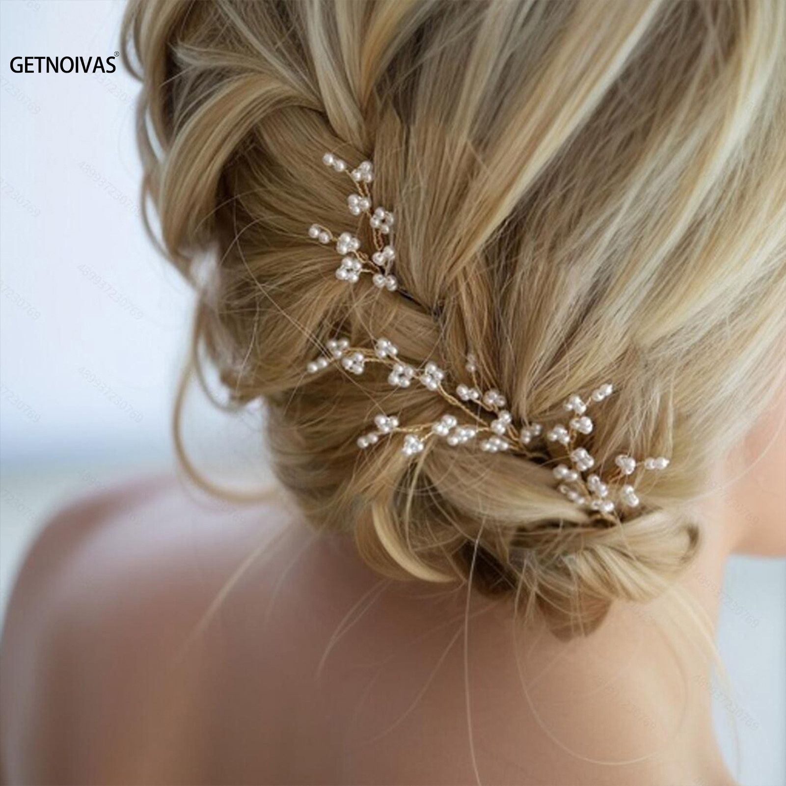 3 個の結婚式の U 字型ヘアクリップブライダルヘッドピース - Hair Bundles のレビューと価格
