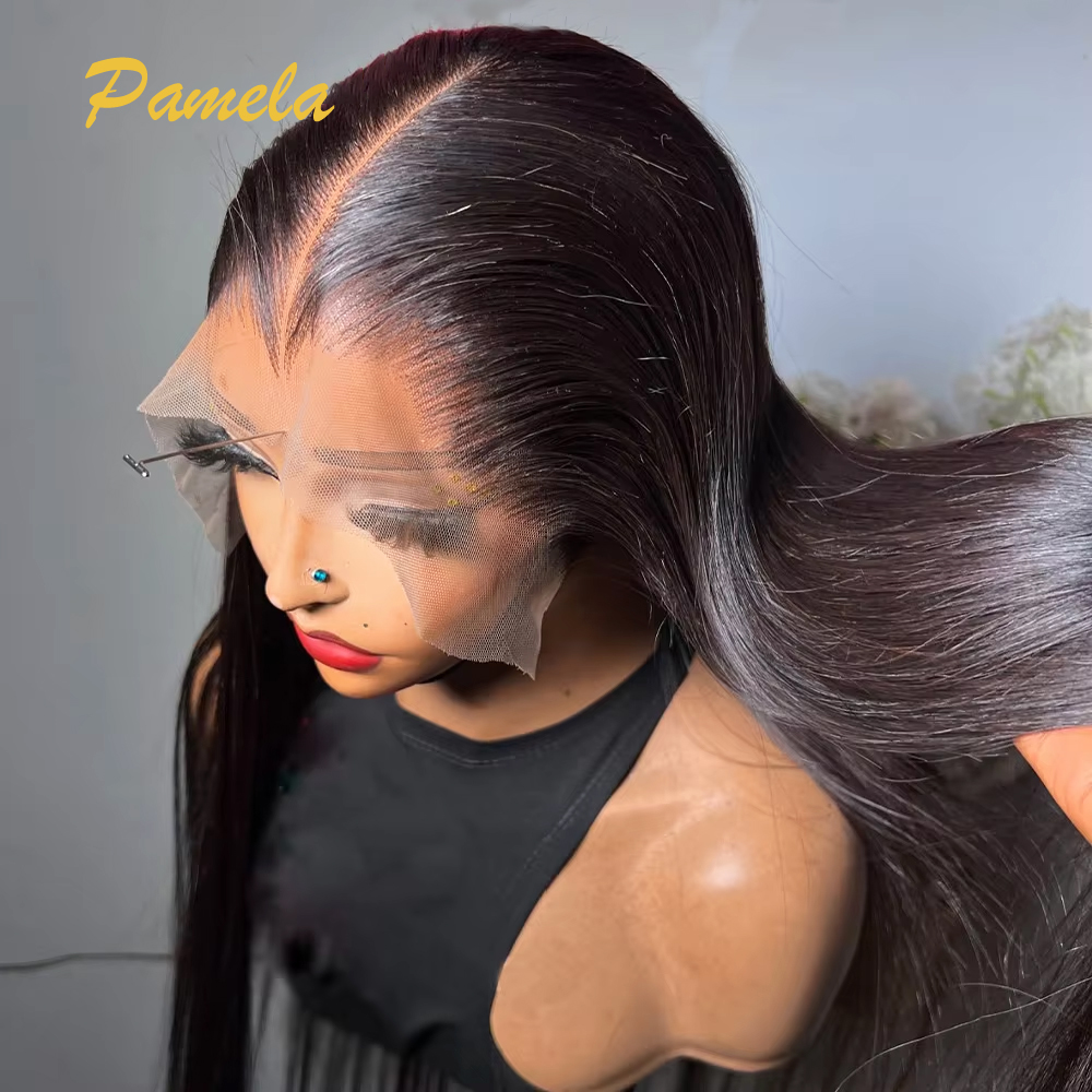 接着剤不要のラゴスヘアライン、ストレート、13x6の新しいト - Human Hair Wigs のレビューと価格