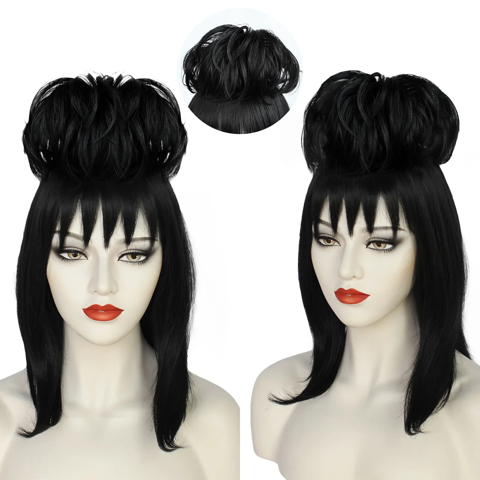 Lydia deetz-女性用コスプレウィッグ,黒の人工毛, - Synthetic Braided Wigs For Black Women のレビューと価格