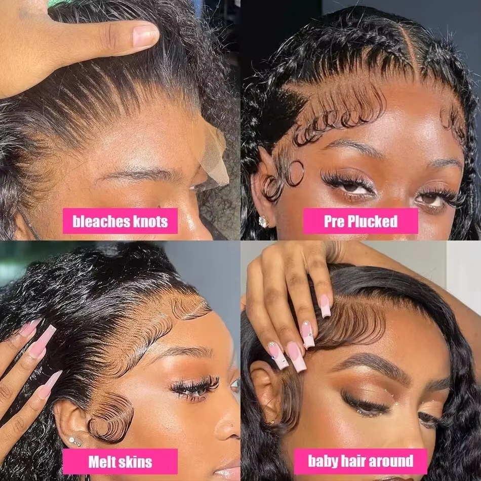 13X4 13X6 ディープウェーブHD透明レースフロントウ - Hd Lace Frontal Wig Human Hair Pre Plucked のレビューと価格
