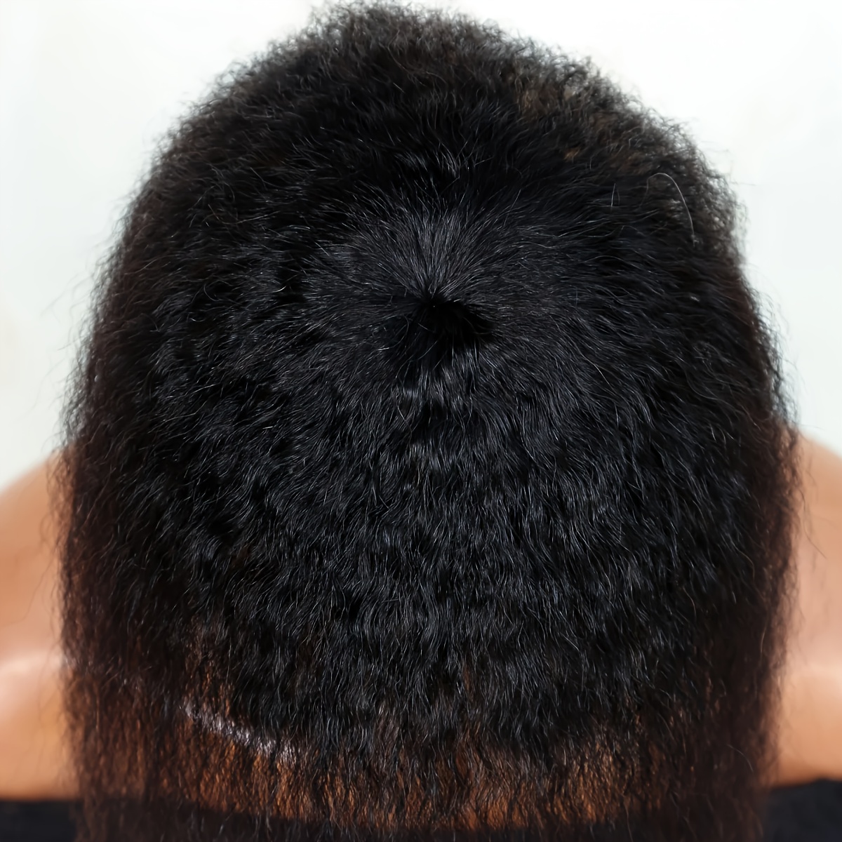 前髪付きキンキーストレートヘアピース、目に見えないクリップ式 - Hair Clips のレビューと価格