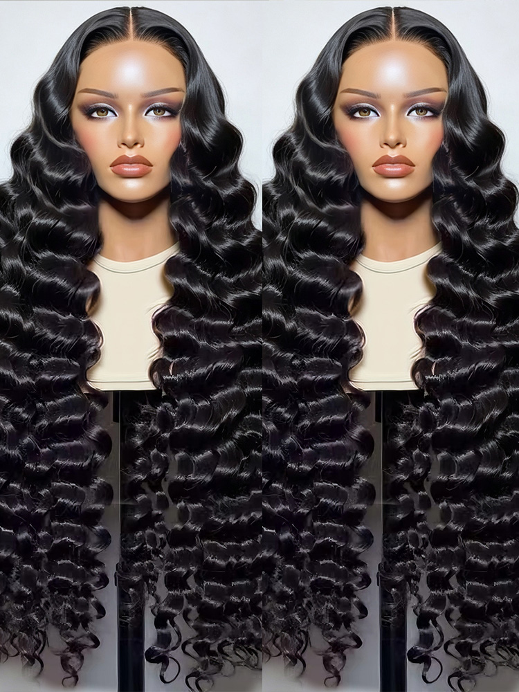 密度250、長さ40～42インチのルーズディープウェーブウィ - Hd Lace Frontal Wig Human Hair Pre Plucked のレビューと価格