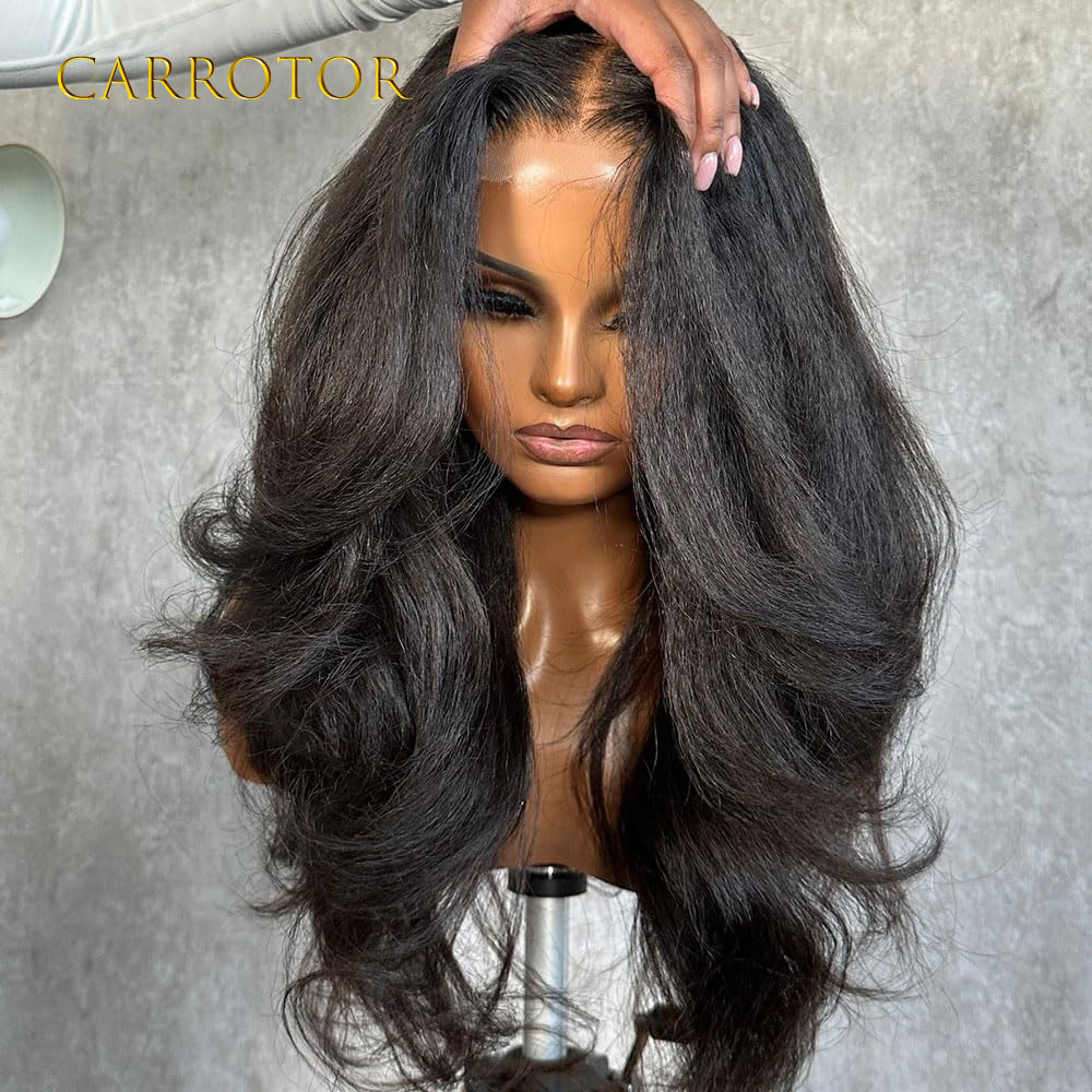 縮毛矯正ストレート＆ボディウェーブ5x5透明レースクロージャ - Human Hair Wigs のレビューと価格