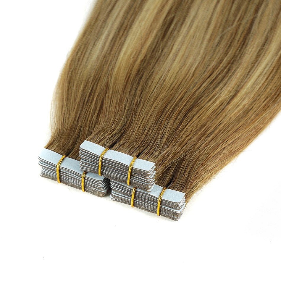 BHF テープでヘアエクステンションストレート人毛接着剤目に - Invisible Tape In Extensions Real Hair のレビューと価格