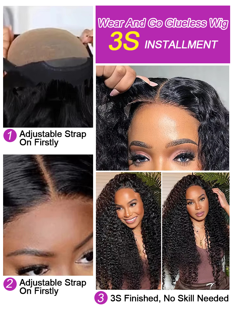 ディープウォーターウェーブウィッグ 13x4 HD透明レース - Water Wave Bulk Human Hair For Braiding のレビューと価格