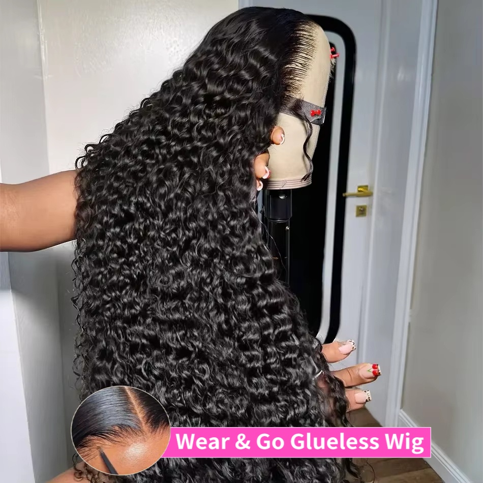 人毛5x5グルレスカーリーウィッグ 13x6 HDレースフロ - Human Hair Wigs のレビューと価格